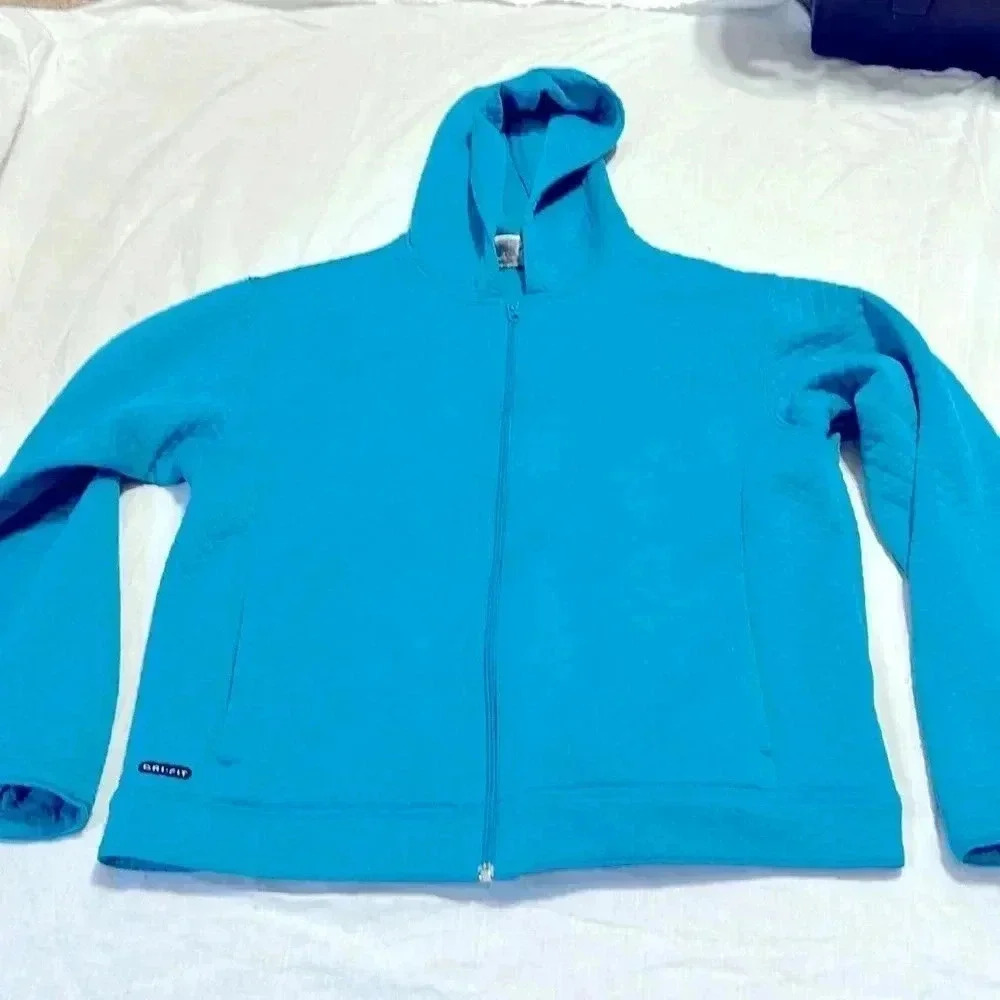 Nike Blue Dri Fit hoodie front zip jacket XL